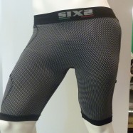 SHORT PRO SHO 5 NERO CON 4 PROTEZIONI FIANCHI,PROTEZIONE COCCIGE,SENZA FONDELLO